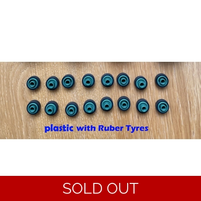 Haya 1/16 Centurion Return Wheels with Rubber Tyres